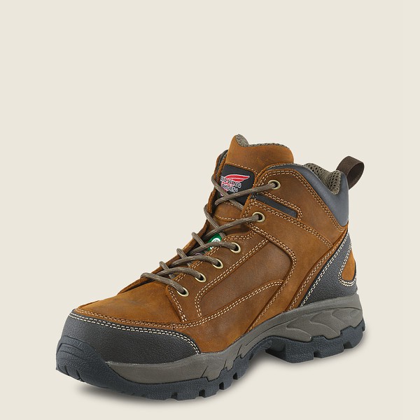 Red Wing Hiking Boots Brown - Mens Truhiker - 5-inch Csa Safety Toe - 3710-BMZEI